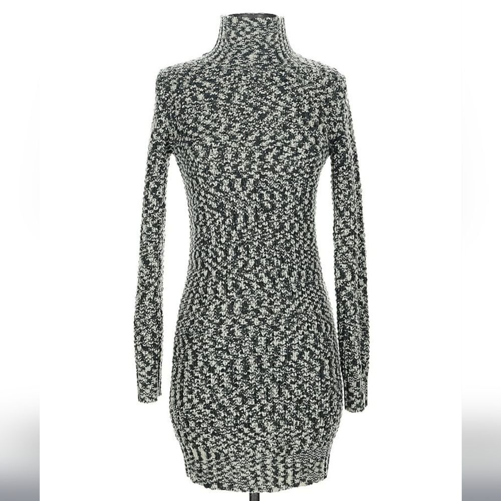 RARE Moda International Victoria's Secret Gray White Wool Sweater Dress Size S - Picture 2 of 7